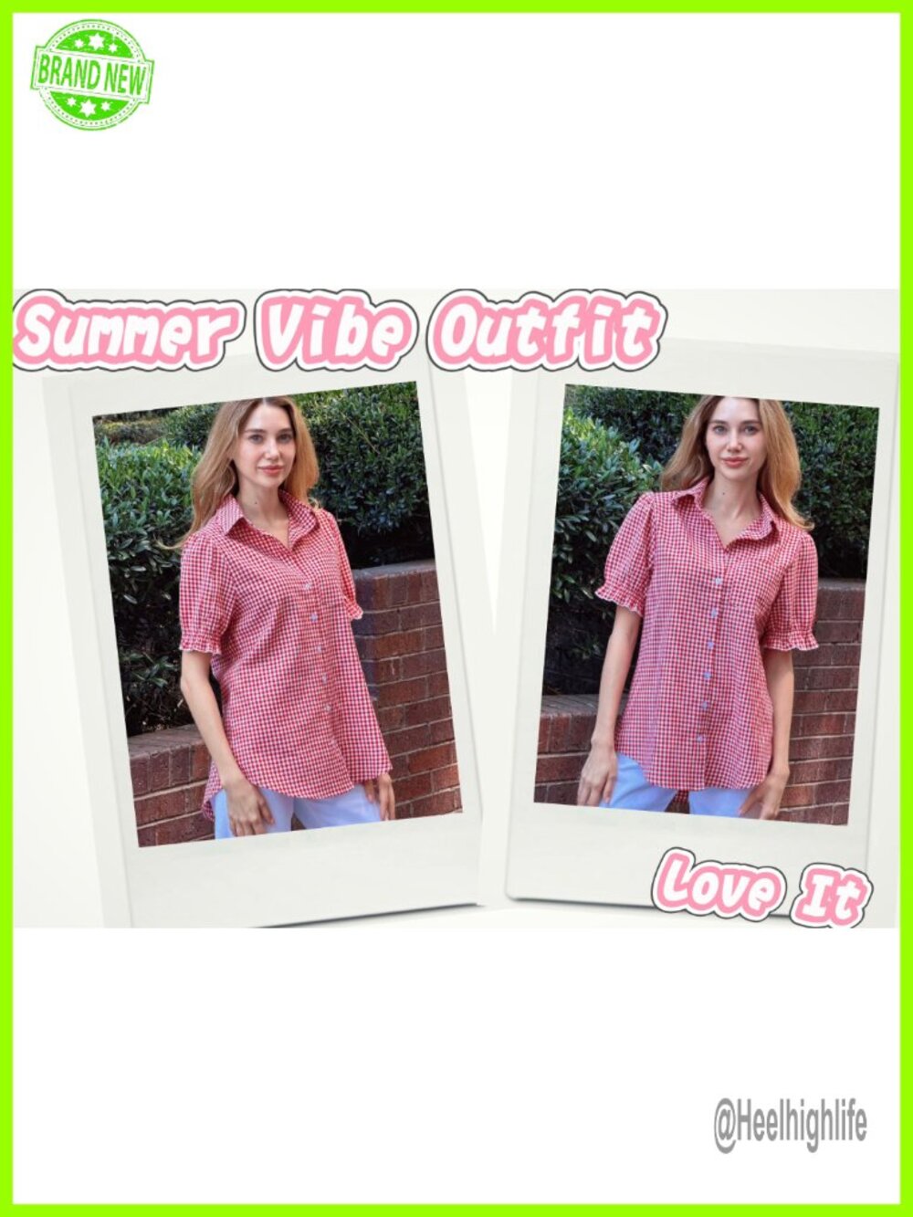 Linen Puff Sleeve Button Down Blouse - Casual Work Top - Picture 6 of 6